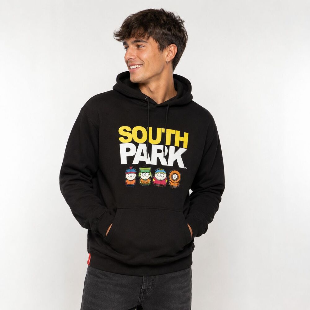 SOUTH PARK HOODIE Sz Large Members Only, 2 Sided Graphic, Black